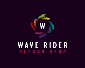 Spiral Rainbow Wave logo design