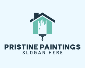 Paint Brush Remodeling logo design