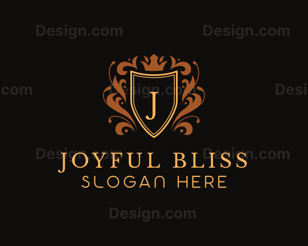 Elegant Ornament Shield Logo