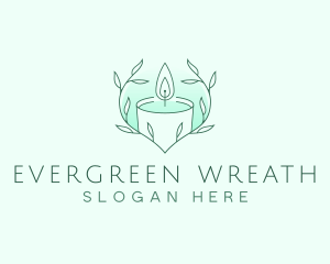 Candle Wax Leaf logo design