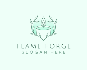 Candle Wax Leaf logo design