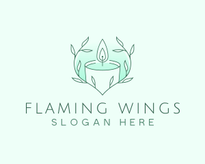 Candle Wax Leaf logo design