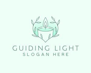 Candle Wax Leaf logo design