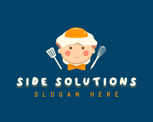 Cute Kid Cooking logo design