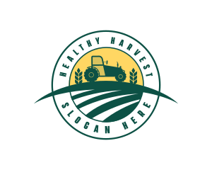 Tractor Crop Harvest logo design