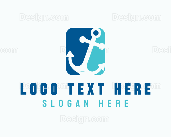 Nautical Anchor Sailing Logo