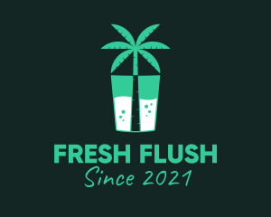 Tropical Drink Cooler logo design