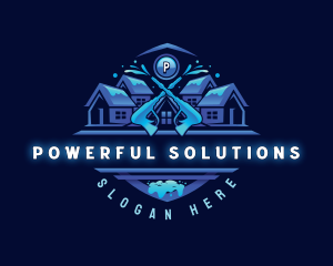 Power Wash Cleaner Sanitation logo design