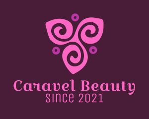 Pink Flower Spa  logo design