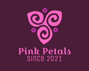 Pink Flower Spa  logo design