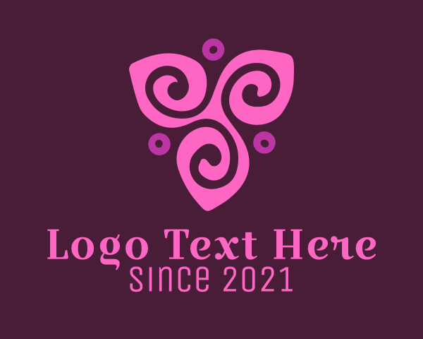 Purple Flower logo example 2