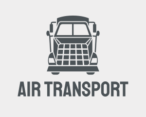 Gray Truck Transport logo design