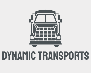 Gray Truck Transport logo design