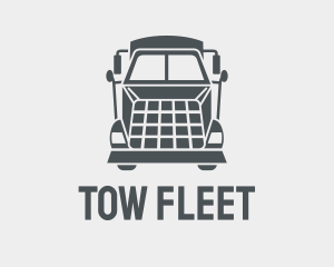 Gray Truck Transport logo design