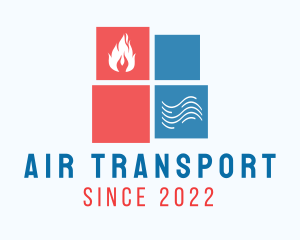 Air Fire Heating Cooling logo design