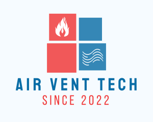 Air Fire Heating Cooling logo design