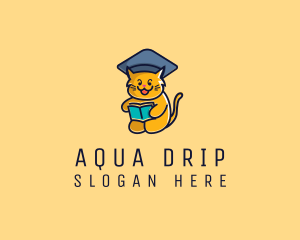 Cat School Graduation logo design