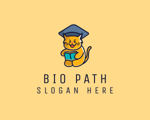 Cat School Graduation logo design