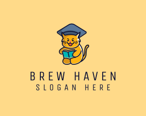 Cat School Graduation logo design