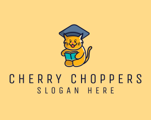 Cat School Graduation logo design