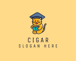 Cat School Graduation logo design