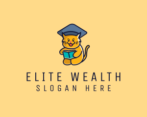 Cat School Graduation logo design