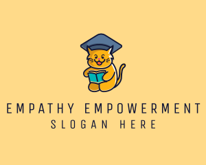 Cat School Graduation logo design