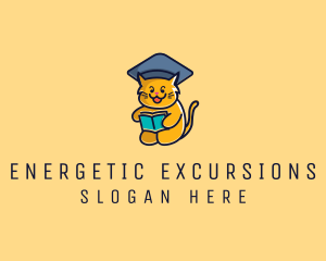 Cat School Graduation logo design