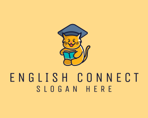 Cat School Graduation logo design