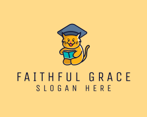 Cat School Graduation logo design