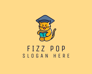 Cat School Graduation logo design