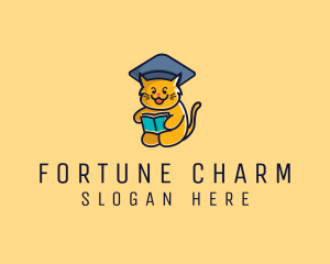 Cat School Graduation logo design