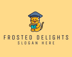 Cat School Graduation logo design