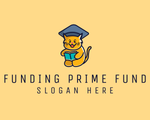 Cat School Graduation logo design