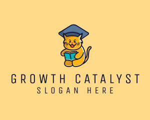 Cat School Graduation logo design