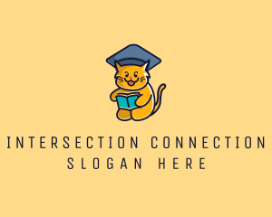 Cat School Graduation logo design