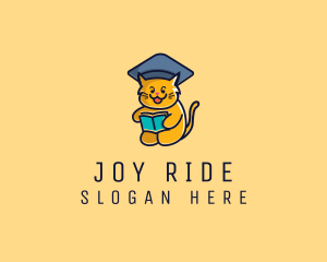 Cat School Graduation logo design