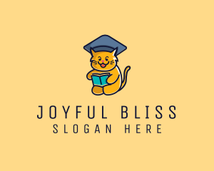 Cat School Graduation logo design