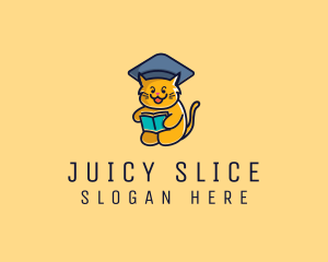 Cat School Graduation logo design