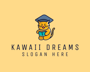 Cat School Graduation logo design