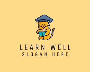 Cat School Graduation logo design