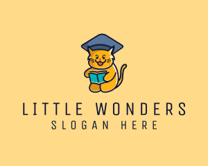 Cat School Graduation logo design