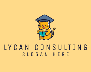 Cat School Graduation logo design