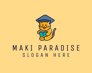 Cat School Graduation logo design