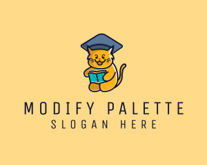 Cat School Graduation logo design