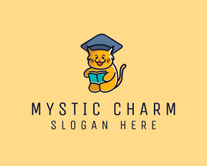 Cat School Graduation logo design