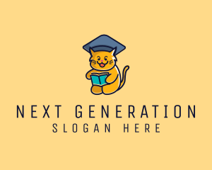 Cat School Graduation logo design