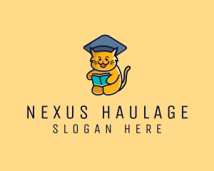 Cat School Graduation logo design