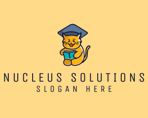 Cat School Graduation logo design