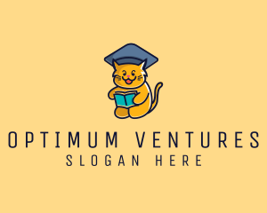 Cat School Graduation logo design